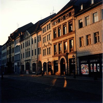 Zittauer Marktplatz am frühen Morgen. Zittauer Marktplatz am frühen Morgen.