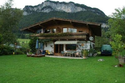 Das Haus von Familie Brüggl von hinten. 