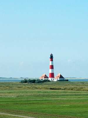 Der Westerhever Leuchtturm. 