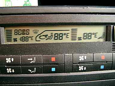 Anzeige der Climatronic. Anzeige der Climatronic.