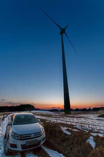 Diesel oder regenerative Energie. 