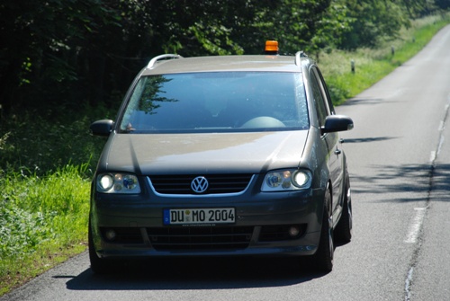 Das letzte Fahrzeug im Konvoi. 