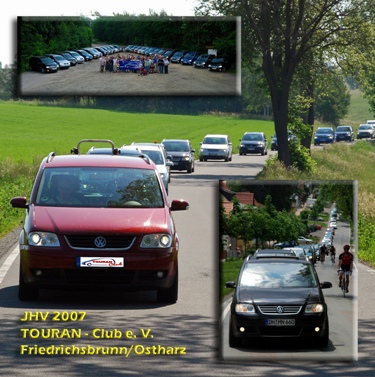 Collage des Touran-Treffen im Ostharz. 