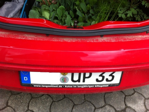 Dreck auf der Ladekante. Ladekante.